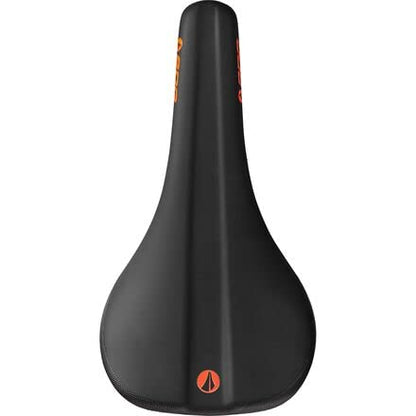 SDG BEL AIR 3.0 LUX-ALLOY RAIL SADDLE Black Microfibre Top / Orange Base,140mm