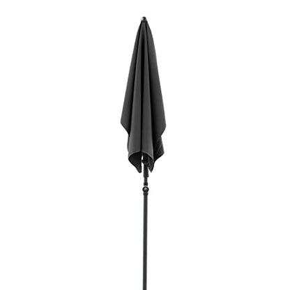Doppler Rethink Parasol 180 x 120 cm in Dark Grey - Rectangular for Balcony and Patio - Sustainable Umbrella - Balcony Parasol with Hand Opener - With