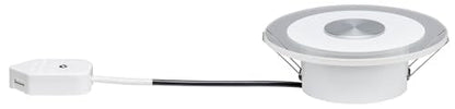 Paulmann Premium Whirl 3 x 4.9 W Recessed Ceiling Spotlight Set, Warm White, Satin Aluminium, Dimmable, IP23, 12 x 12 x 1 cm, Living Room