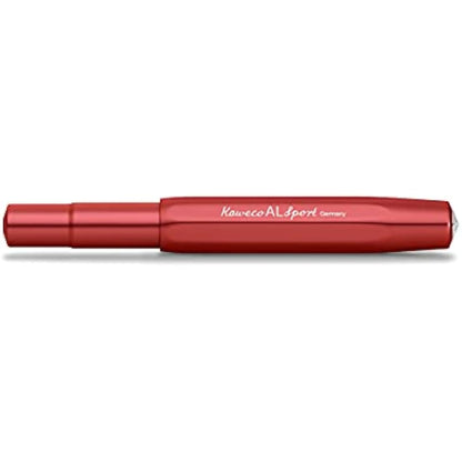 Kaweco AL SPORT Fountain Pen Deep Red I Premium Fountain Pen for Ink Cartridges I Exclusive Fountain Pen 13 cm I Nib: M (Medium)