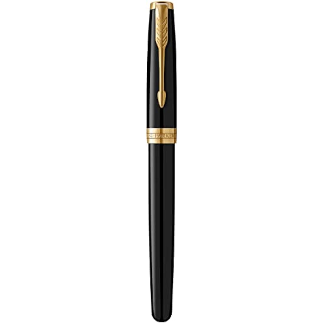 Parker Sonnet Fountain Pen | Black Lacquer with Gold Trim | Fine Nib | Gift Box