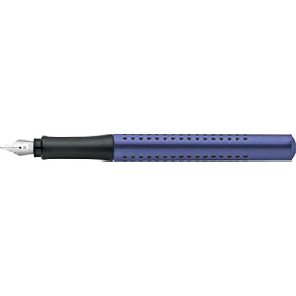 Faber-Castell 201507 Calligraphy Set Grip 2011, Fountain Pen with Three Different Nib Sizes, 6 Cartridges Each Black, Pink and Royal Blue