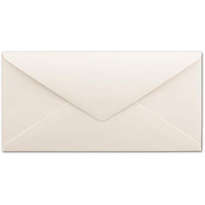NEUSER PAPIER 100 envelopes DIN long - natural white with gold metallic inner lining - 110 x 220 mm - wet glue - festive envelopes for Christmas