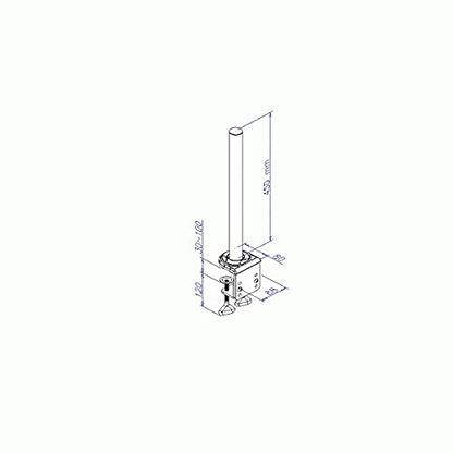 LINDY 450mm Desk Clamp Pole