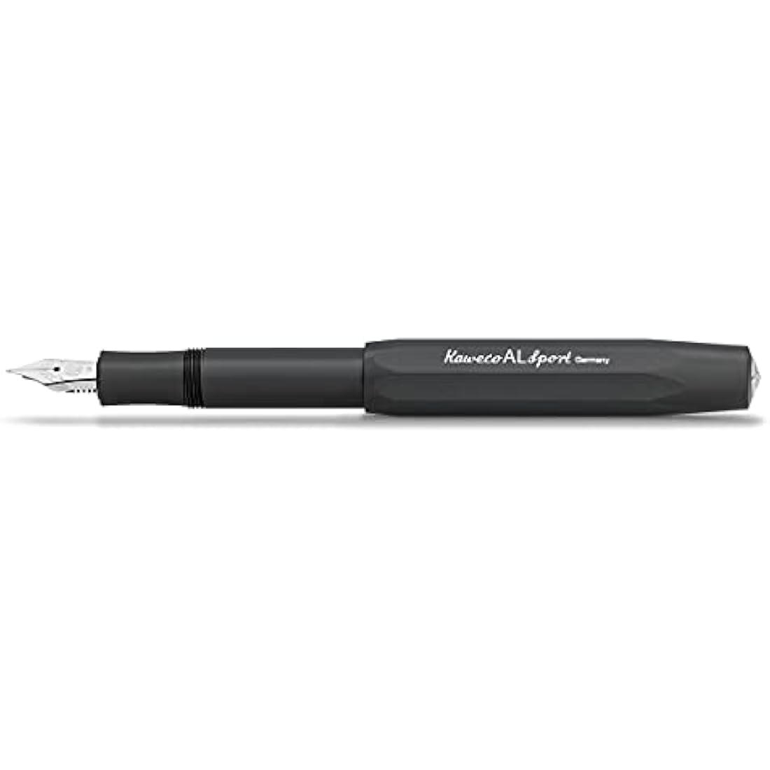 Kaweco AL SPORT Fountain Pen Black I Premium Fountain Pen for Ink Cartridges I Exclusive Fountain Pen 13 cm I Nib: EF (Extra Fine)