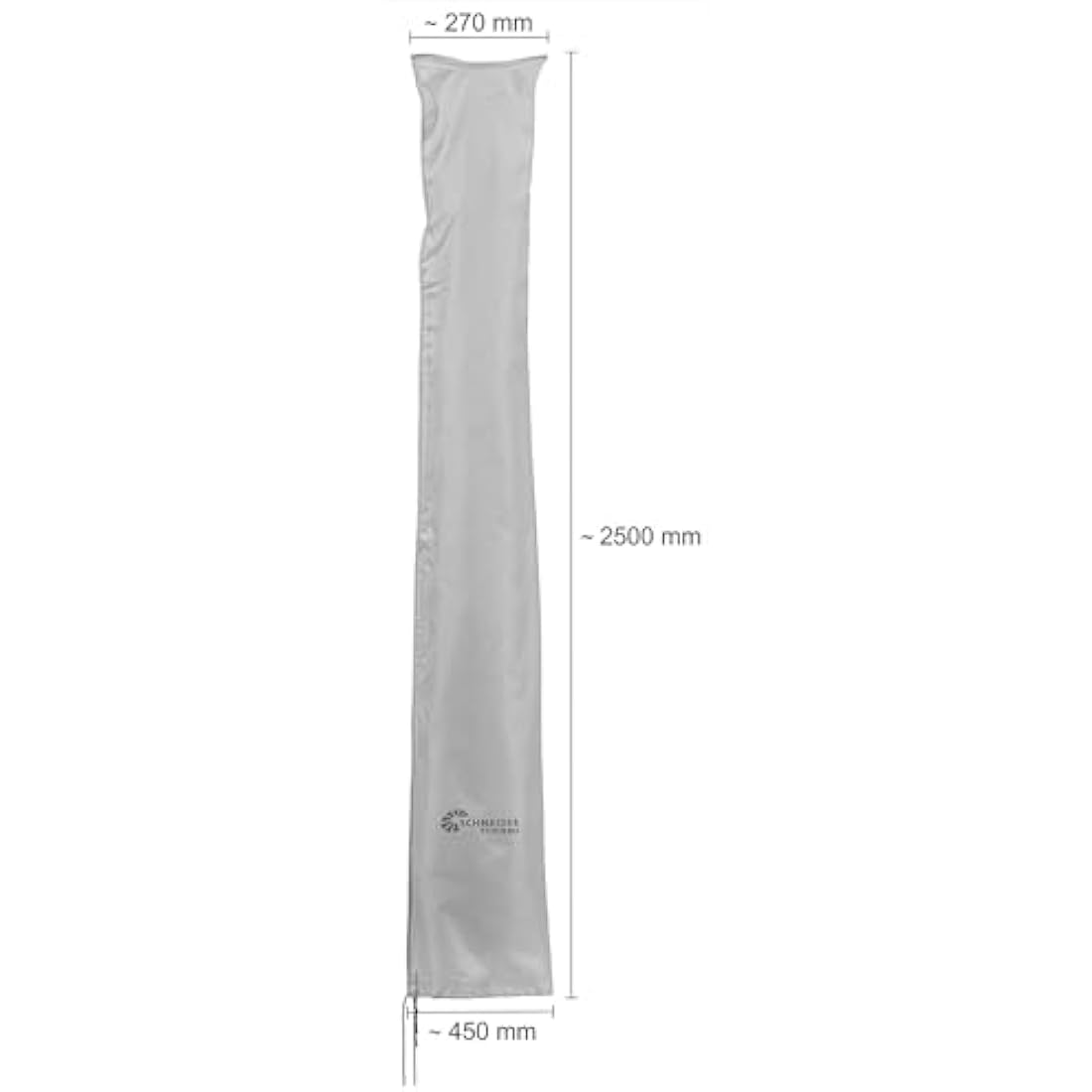 Schneider protective cover for parasols, silver-gray, up to approx. 400 cm Ø