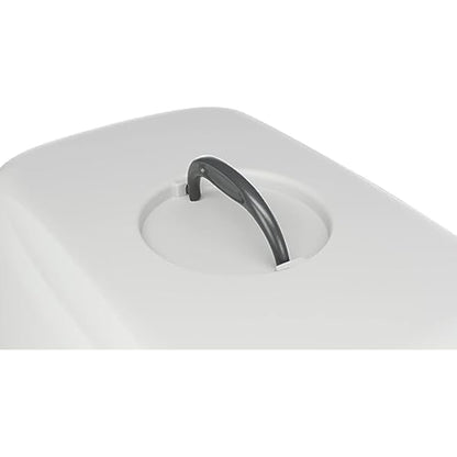 TRIXIE Vico litter tray with bonnet - easy click fasteners - plastic - 40 x 40 x 56 cm - denkel grey/light grey - 40271