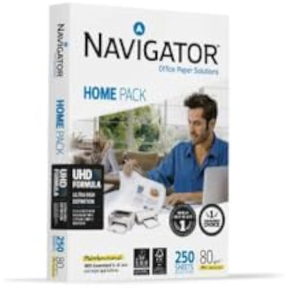 Navigator A4 80gsm Home-Pack Universal Copy/Laser/Inkjet FSC (250 sheets), White
