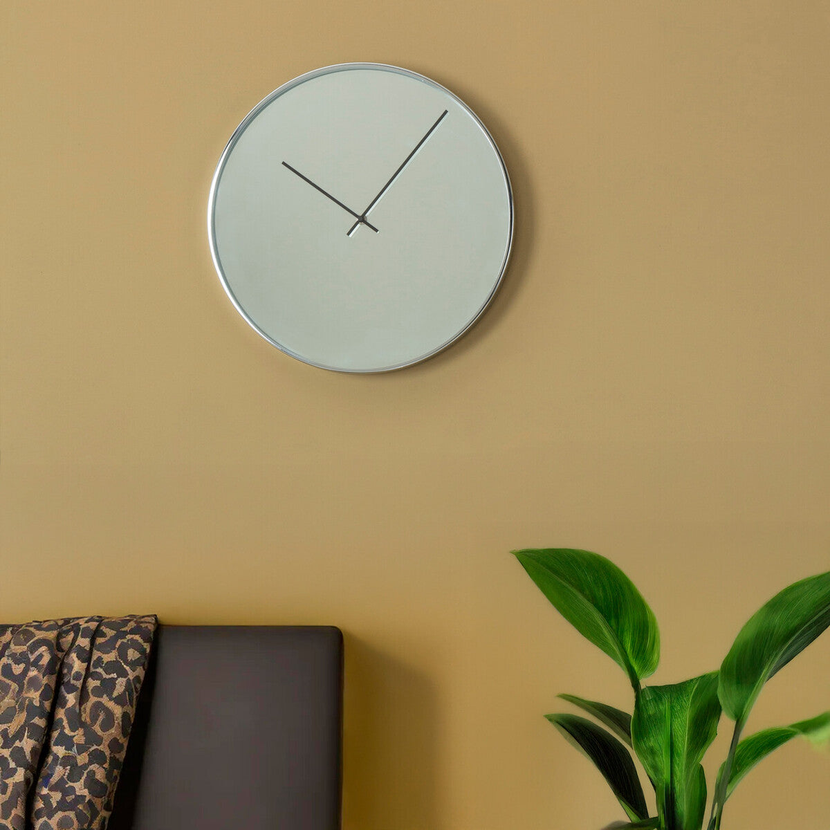 Bailie Chrome And Mirror Wall Clock