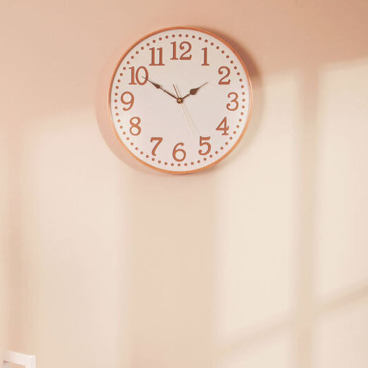 Vitus White Wood With Gold Numbers Wall Clock