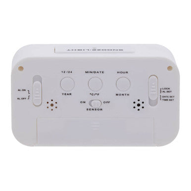 Camran White Lcd Digital Clock