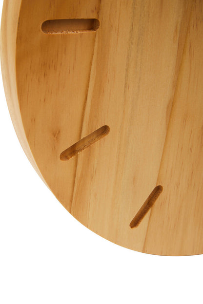Vitus Natural Finish Oak Wood Wall Clock