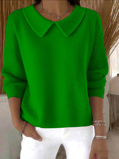 New Women's Loose Casual Solid Color Long Sleeve