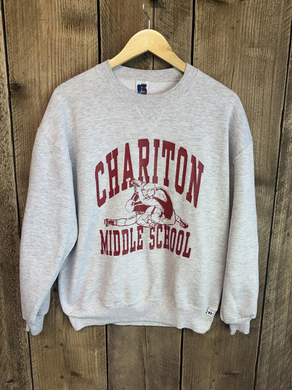 Vintage Russell Athletic Grey  College Jumper Sweater Sweatshirt Men’s Large