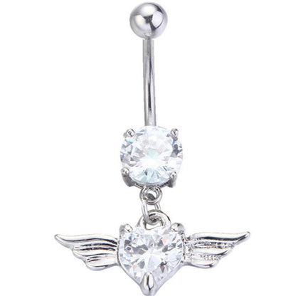 Heart-shaped Belly Button Puncture Human Body Jewelry