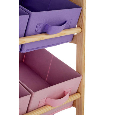 9 Canvas Tubs Kids Storage Unit