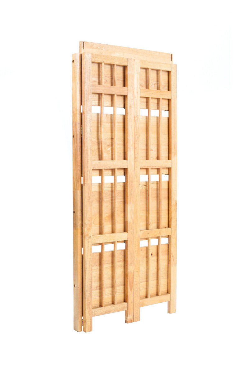 Heva Four Tier Tropical Hevea Wood Shelf Unit