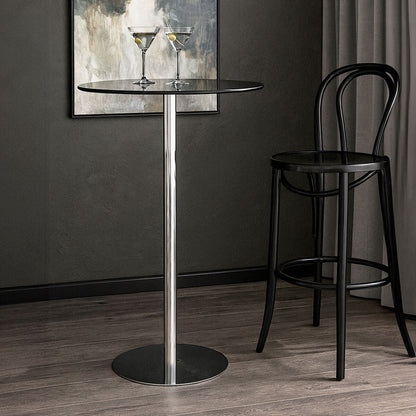 Adam Black Tempered Glass Bar Table