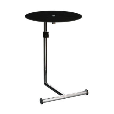 Adam Black Tempered Glass Snack Table