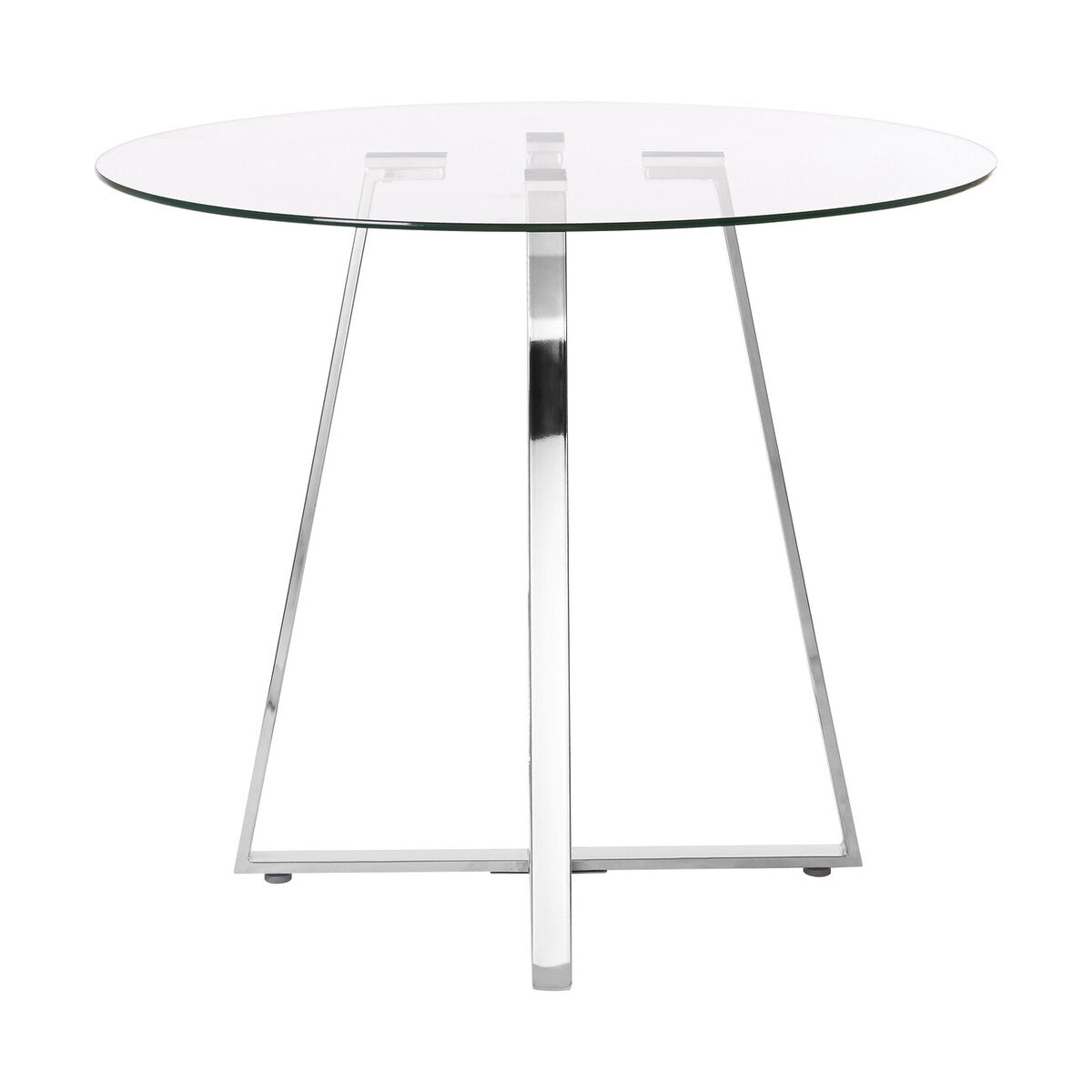 Metropolitan Round Silver Finish Dining Table