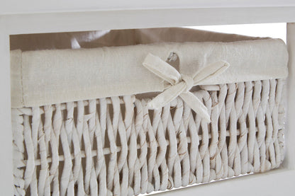 3 Maize Baskets White Storage Unit