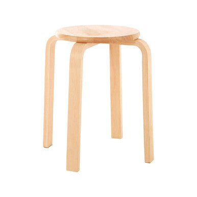 Heva Tropical Hevea Wood Stackable Round Stool