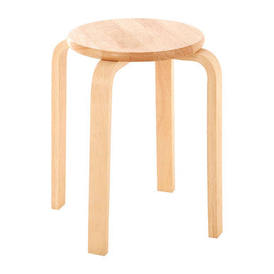 Heva Tropical Hevea Wood Stackable Round Stool