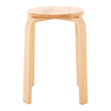 Heva Tropical Hevea Wood Stackable Round Stool