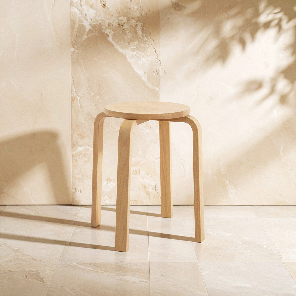 Heva Tropical Hevea Wood Stackable Round Stool