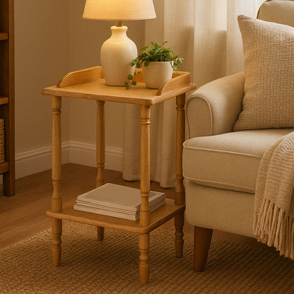 Heva Tropical Hevea Wood Side Table