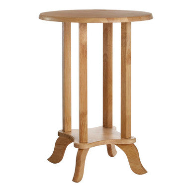 Heva Round Tropical Hevea Wood Side Table