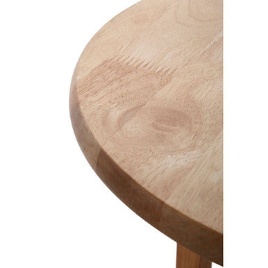Heva Round Tropical Hevea Wood Side Table