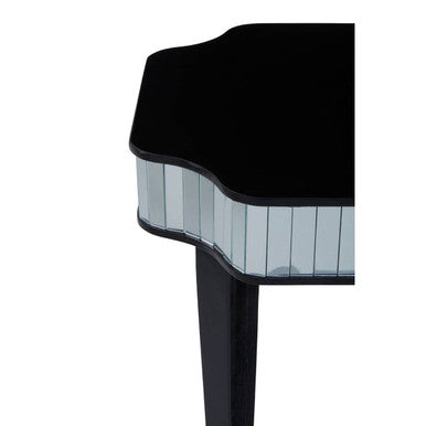 Clavier Black and Mirror Side Table