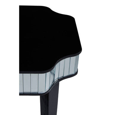 Clavier Black and Mirror Side Table