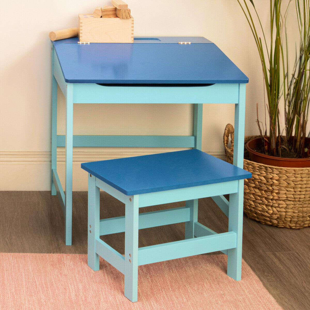 Jordan Childrens Blue Desk And Stool