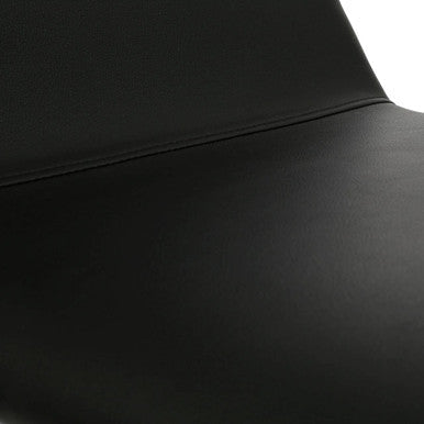 Cassy Black Leather Effect Dining Chair With White Legs