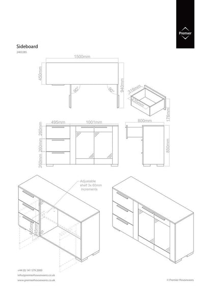 Cassy Walnut Veneer Sideboard