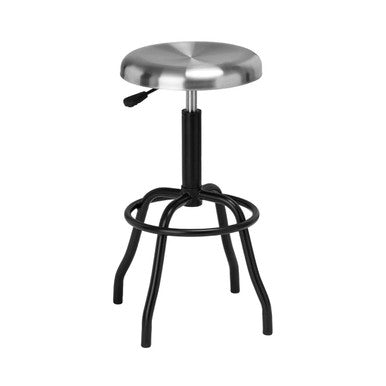 Foundry Black Stainless Steel Bar Stool with Swivel Base