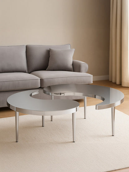 Lure  Yin-Yang Stainless Steel Coffee Table