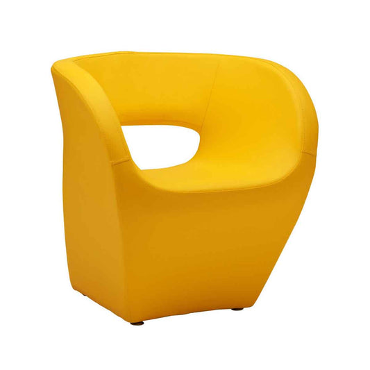 Aldo Yellow Leather Effect Chair