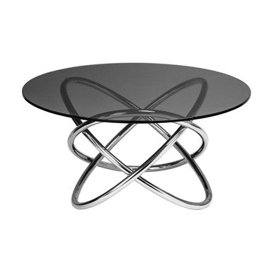 Cassy Smoked Glass Top Side Table