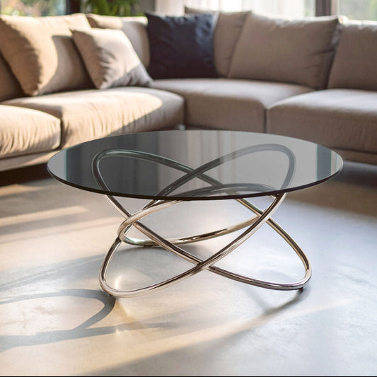 Cassy Smoked Glass Top Coffee Table