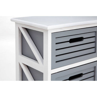 Vermont 6 Grey Drawers Unit