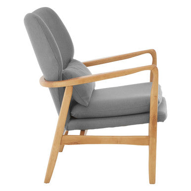 Stockholm Grey Chair With Birchwood Frame