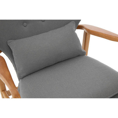 Stockholm Grey Chair With Birchwood Frame