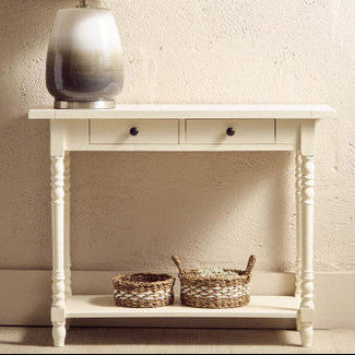 Heritage 2 Drawers Ivory Console Table