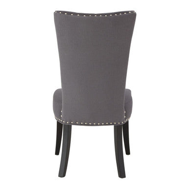 Regents Park Grey Cotton And Linen Dining Chair