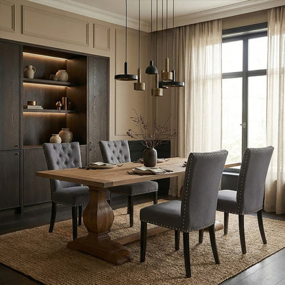 Grey Cotton and Linen Dining Chair | Regents Park