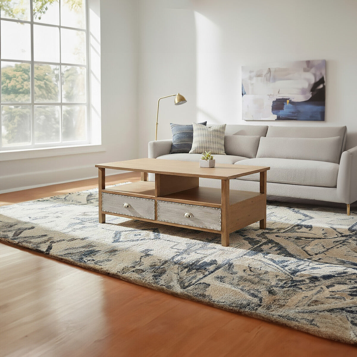 Brown Rectangular Storage Coffee Table | Shoreditch