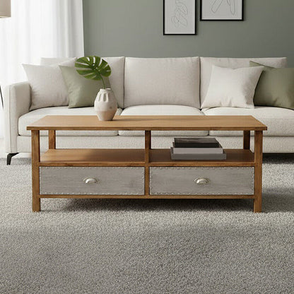 Brown Rectangular Storage Coffee Table | Shoreditch